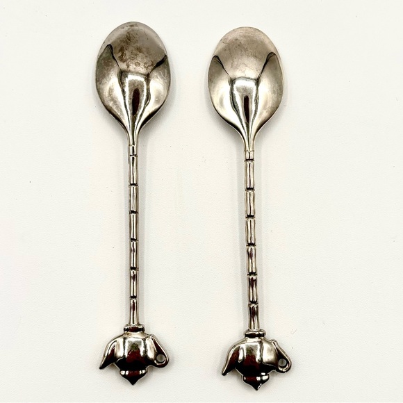 Set of 2 Stirring Spoons With Teapots on Handle - Picture 2 of 5